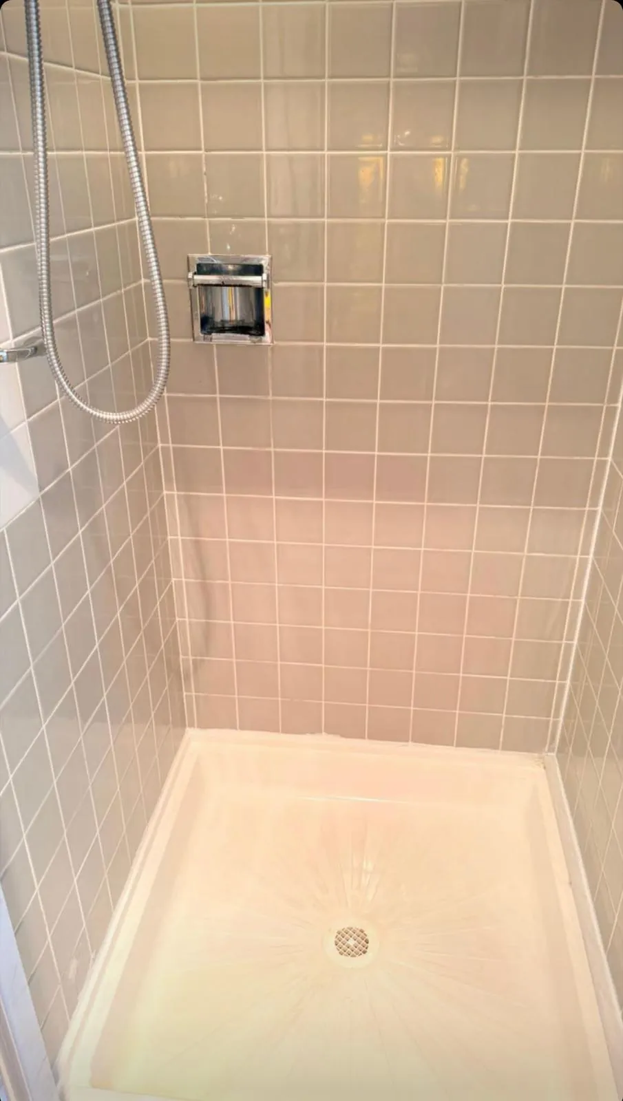 Shower stall deep cleaning before and after